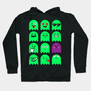 Emoji Faces Ghosts Glow Hoodie